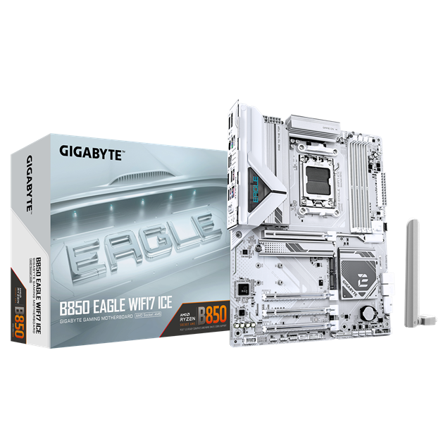 Gigabyte B850 EAGLE WIFI7 ICE ATX Motherboard for AMD Socket AM5 CPUs